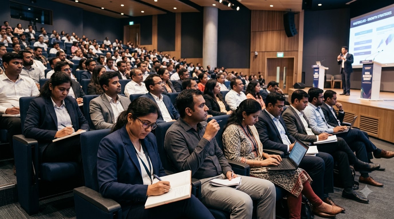 An audience at an expert-led masterclass