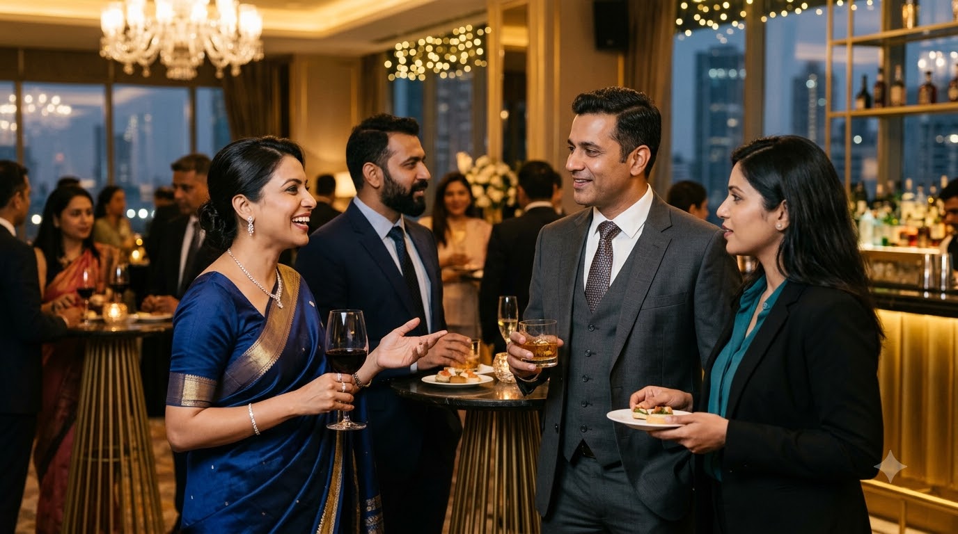 Members in conversation at a Thynk Wealth gathering