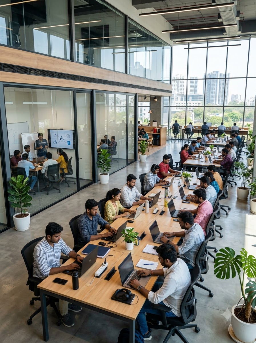 A modern technology workspace